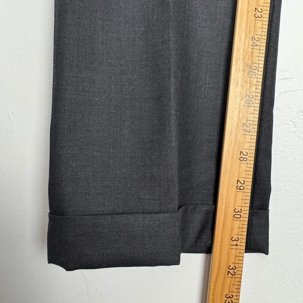 Peter Millar Collection‎ Mens 40 Charcoal Gray 100% Wool Dress Pants Slacks